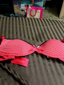 New Nt Used  Soft Polka Paded BraDomation
