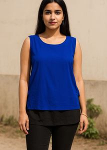 Blue Sleeveless Top