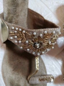 6.5 Inches Embellished Flats &amp; Sandals