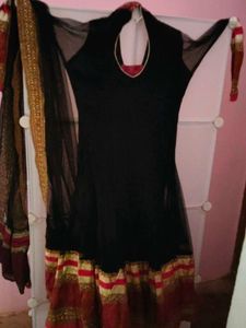 Black Embroidered Kurta Set