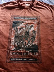 Graphic Zebra Print Tee