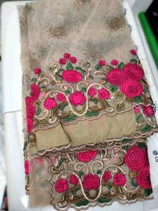 Bridal Embroidered Saree( Fine Net) Heavy