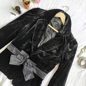 Embellished Velvet blazer jacket