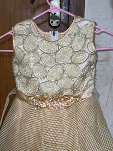 Beige Girls Frock