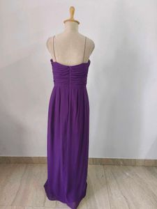 Purple Draped Maxi Dress