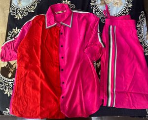 Red &amp; Pink Co-ord Set From Dreamy Owl (b1g1)