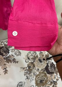Pink Button-Down Top