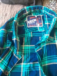 Blue &amp; Teal Plaid Long Sleeve Shirt