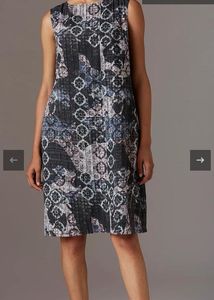 Abstract Print Sleeveless Dress