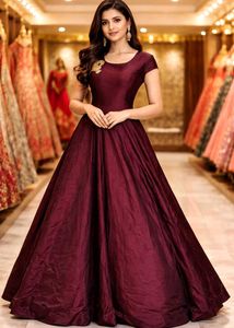 🇳🇿💫🎀Elegant Maroon Anarkali Gown