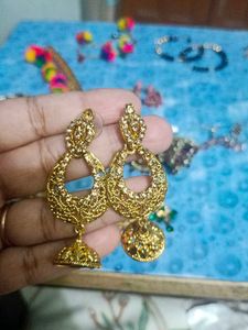 Bundle Of 12 Earnings Jhumka And 3 Multi Bracelet