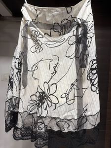 Floral Skirt with Lace