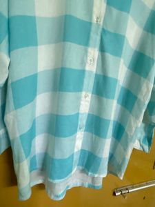 Blue and White Checkered Shirt