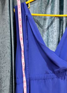 blue one piece party wear dress