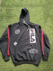 Fila Black Graphic Hoodie XXL Size