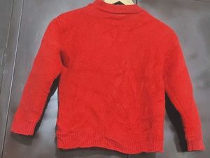 Red Merry Christmas Print Winter Sweater 6-8 Year