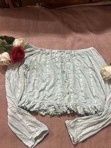 Off Shoulder Crop Top