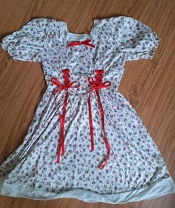 Floral Mini Dress with Bows