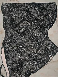 Black Lace Tube Top