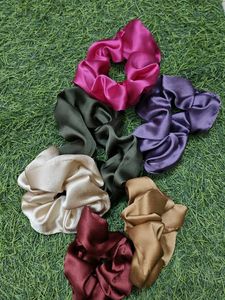 Satin Soft Hair Scruchies ( Pack Of 6)