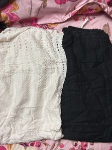 2 Pcs Of Plazzo Black Nd White