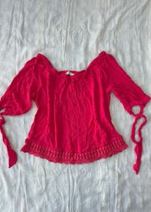 Pink Off-Shoulder Top