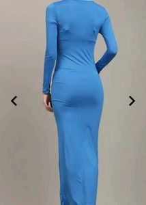 Chic Blue Cutout Top