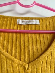 Yellow Colour Ladies Sweater