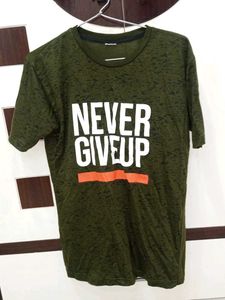 Green Never Give Up Tee