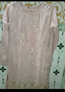 Elegant Embroidered Kurta With Pant