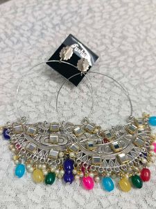 Hoop Jhumka Earrings Set