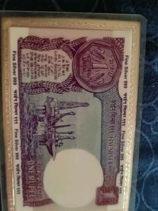 Fine Silver 999 One Rupee Note