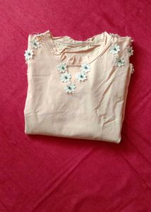 Peach Floral Top