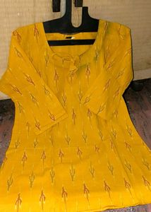 Yellow Ikat Print Tunic