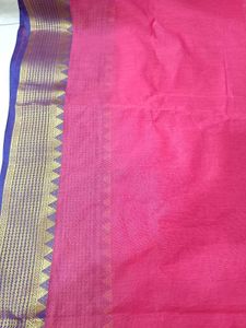 Silk Saree- Pink Saree With Purple Border