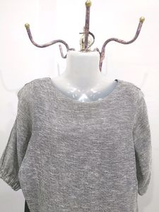 Grey &amp; Black Combination Layered Top