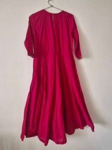 Red Anarkali Suit with Floral Dupatta