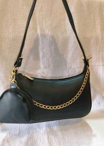 Black baguette bag