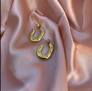 Gold Star Hoop Antiturnish Earrings