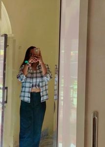 Plaid Crop Top &amp; Shirt Set