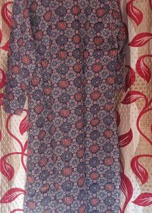 Blue Printed Kurta Set