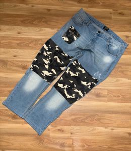Amerigo Vespucci Camo Patch Baggy Jeans