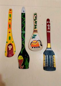 Hand-painted Wooden Cooking Spatulas