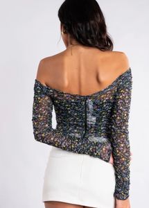 Floral Off-Shoulder Crop Top