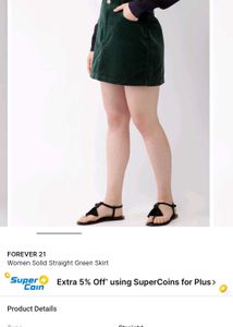 Green Corduroy Mini Skirt
