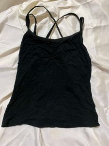 Black Criss-Cross Camisole Top