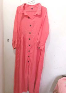 Rose Pink Shirt Dress