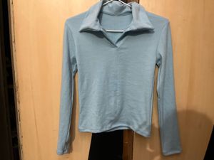 Light Blue Long Sleeve Top
