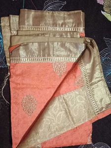 Elegant Peach Saree