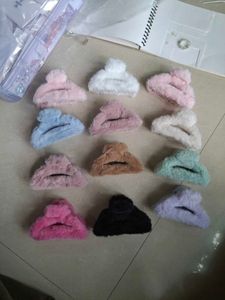 Cute Fuzzy Claw Clips Set Of 2 [any Color]